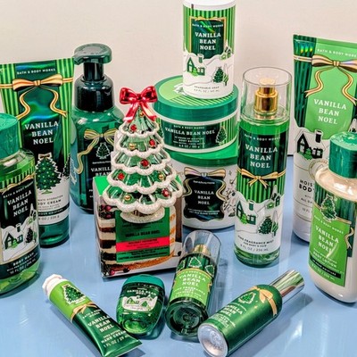 16pc VANILLA BEAN NOEL Bath & Body Works Mist Cream Butter Candle Shapeable Soap
