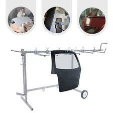 Car Body Paint Rack 360° Rotatable Painting Stand For Auto Body Door Bumper Hood