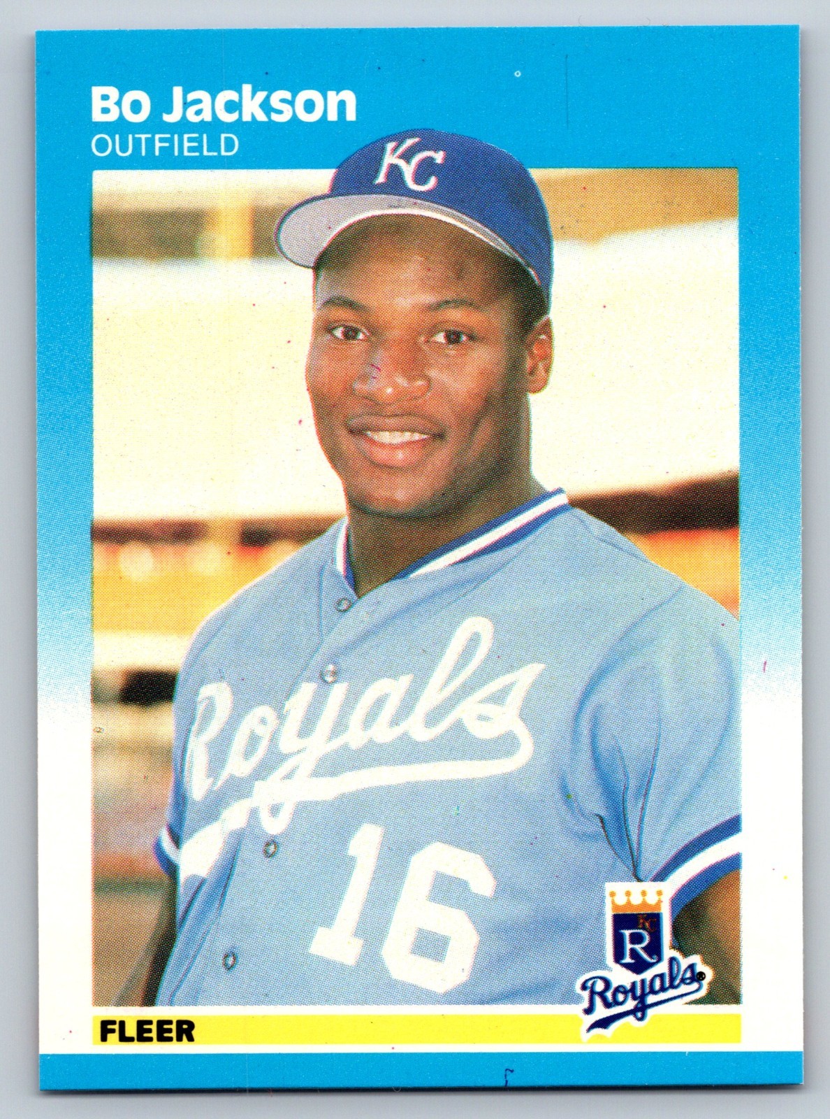 1987 Fleer BO JACKSON Kansas City Royals Rookie RC #369