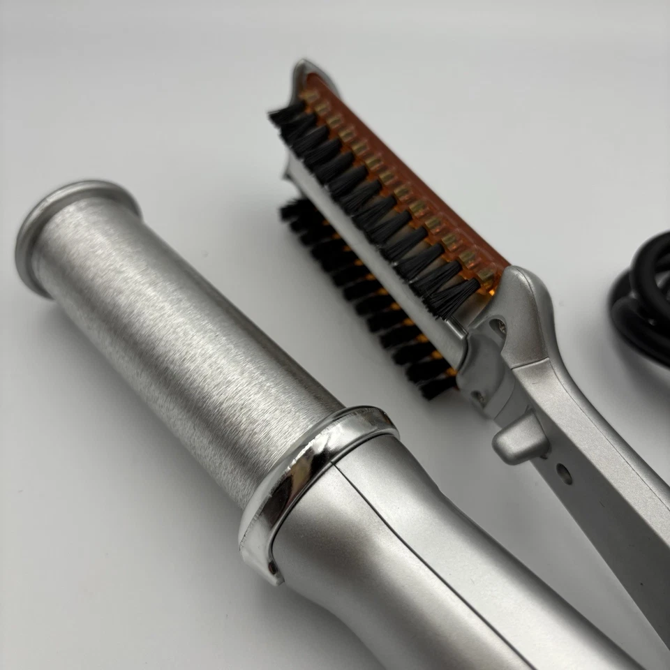 Cepillo plancha de pelo giratorio Instyler naranja plateado IS100 Foto 2 de 4