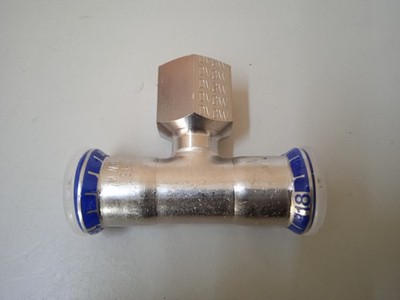 Pressfitting Mapress EDELSTAHL Geberit T-Stück  Ø 18 x 1/2''ig x 18 mm