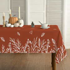 Fall Tablecloth 60 X 84 Inch Rectangular Thanksgiving Caramel Autumn Harvest W