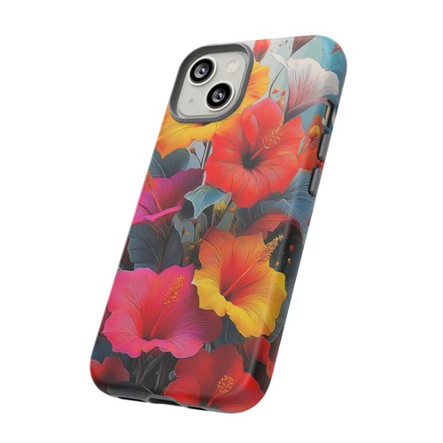 Phone Ink Case for iPhone / Galaxy / Pixel – Vibrant Hibiscus Tropical Flowers - Picture 67 of 257