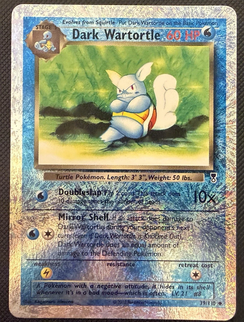 Pokemon TCG Dark Wartortle Reverse Holo 39/110 Legendary Collection