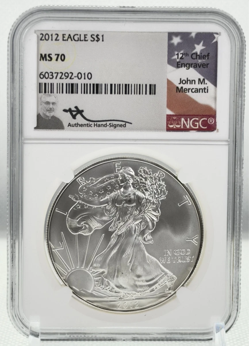 2012年 アメリカンイーグル銀貨 MS70 silver eagle American Eagle MS 70 Graded 2012 Silver Bullion Coins for sale | eBay