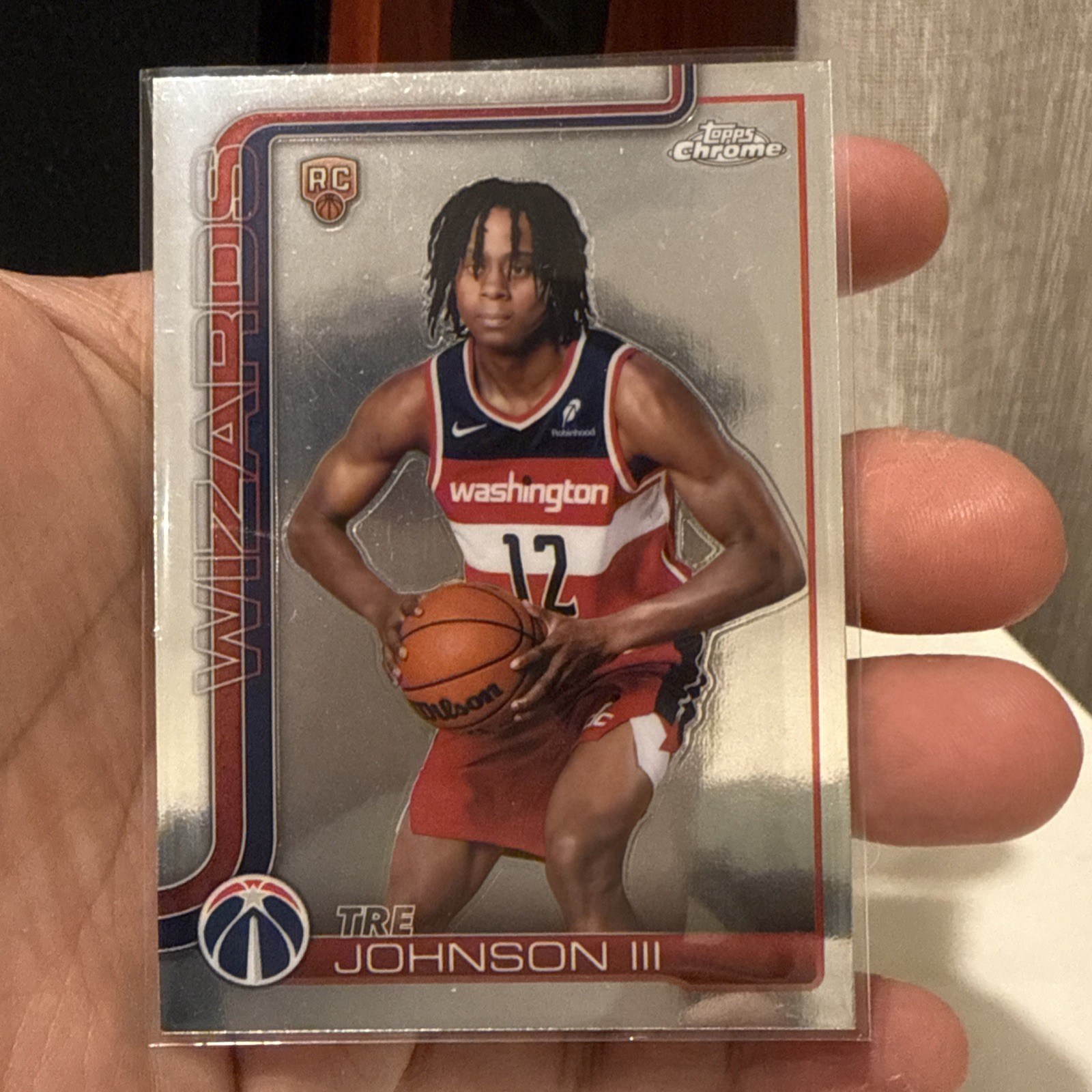2025-26 TOPPS CHROME BASKETBALL IMAGE VARIATION SSP TRE JOHNSON III WIZARDS RC