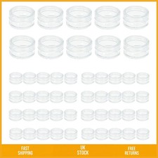 Clear Travel Sample Jars Portable Cosmetic Containers 5ml Round Pots 50 Pcs