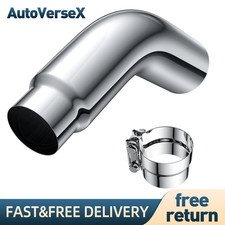 Diesel Exhaust Chrome Turndown Elbow Tip 5 In Inch To 6 Out 23 Long Diesel Exhaust Chrome Turndown Elbow Tip 5 In Inch To 6 Out 23 Long