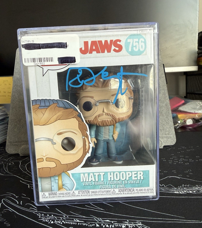 Funko Pop! Movies Jaws Matt Hooper #756 Autographed Richard Dreyfuss | Beckett