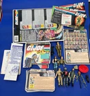 G.I. JOE figure + manuals + 17 CARDBACK LOT 80s:  Cobra Ninja, croc master, more