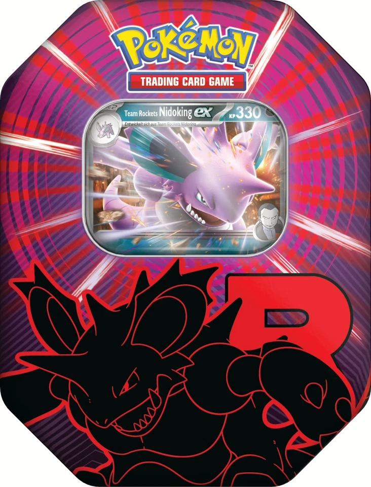 Pokémon Cards Team Rocket Tin Box TCG Nidoking EX DE VORBESTELLUNG - vom Händler