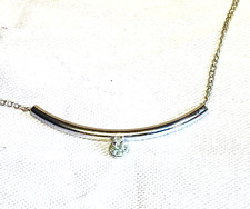 Vintage Amway Artistry Genuine Diamond Chip and Sterling Silver Necklace. 1970s.