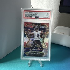 2019 Panini Select Lamar Jackson Tri-Color Prizm /199 PSA 10 GEM MINT Ravens