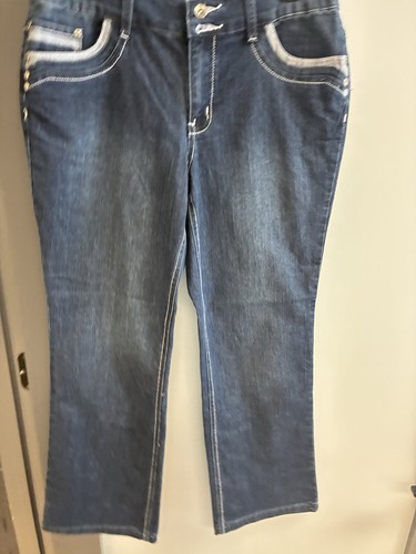 Pantalones de mezclilla Christopher & Banks modernos para mujer Barely Boot nuevos con etiquetas - talla 8 cortos - Imagen 2 de 6