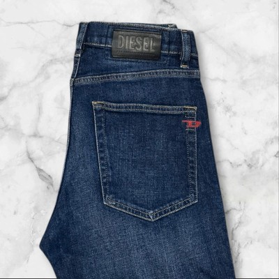 Denim Blue Diesel Industry D-Strukt Slim Fit Herrenjeans - Größe 30L (W30 L34) R47