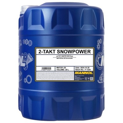 Motoröl 2-Takt Snowpower Schneemobilöl Scheemobile MANNOL API TC+ 20 Liter Öl