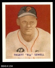 1949 Bowman REPRINT #234 Rip Sewell Pirates RC 8 - NM/MT
