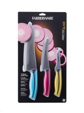 Juego de cuchillos de chef Farberware Precise Slice Soft Grip, 3 piezas, multicolor