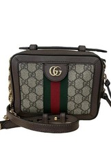 Gucci Ophidia GG Web Crossbody Small Brown Ca...