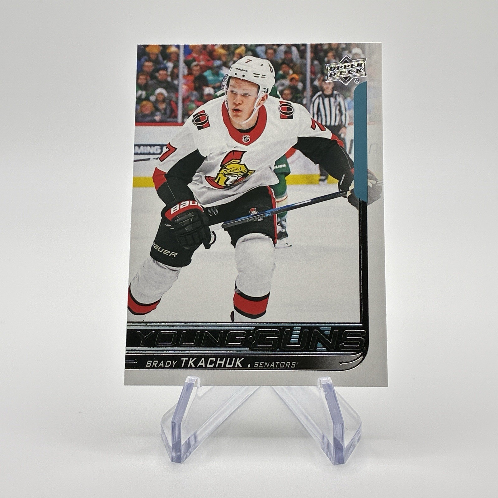 Brady Tkachuk Young Guns 2018-19 Upper Deck Rookie Card #499 Ottawa Senators
