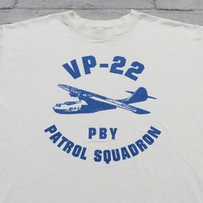 Vintage USN US Navy VP-22 Patrol Squadron Shirt Size XL Made in USA 70s 80s Rare