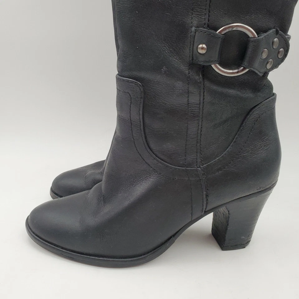 Matisse 黑色皮革及膝女式靴子 6 码环束带 — 第 3/4 张图片