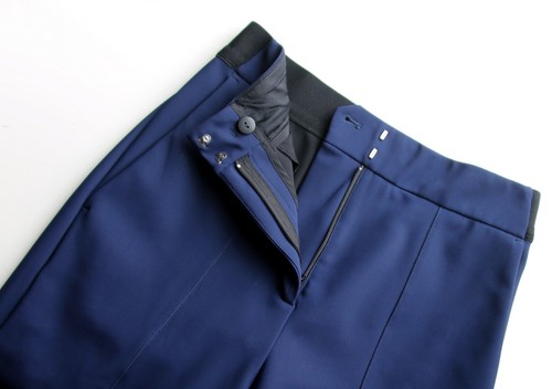 DAI Blue Stretch Slim Leg High Waist Hose S Navy Work Smart Designer NEU - Bild 3 von 9