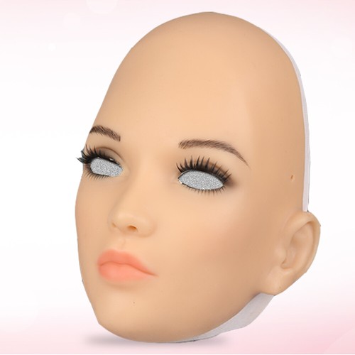 TRANSKIN Realistic Silicone Female Halloween Party Mask for Crossdresser Cosplay - Picture 3 of 8