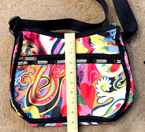 LeSportsac Crossbody Shoulder Bag Multiicolor Pop Art USA Made - Picture 6 of 8