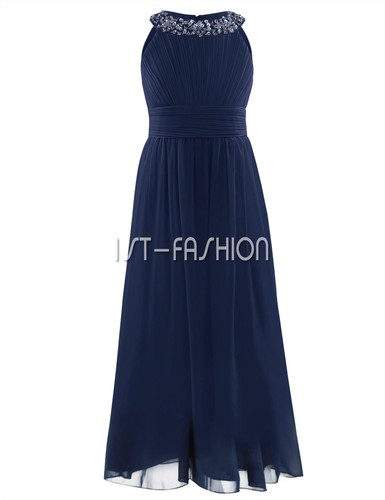 Girls Chiffon Princess Sleeveless Party Dress Flower Girl Dresses Party Dresses - Picture 10 of 21