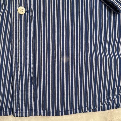 Tommy Hilfiger Herren Gr. Lg Custom Fit Blau Gestreift Langarm Hemd �� - Bild 4 von 9