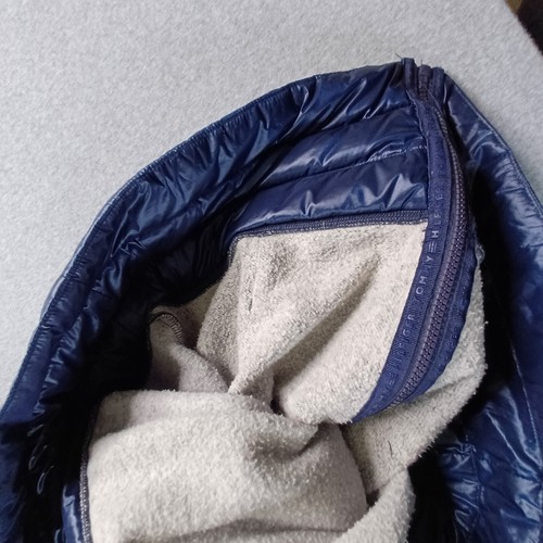 Tommy Hilfiger Jumper Mens XL Blue Hooded Sport Zip Up Fleece Lined Long Sleeve - Picture 12 of 12