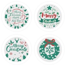 4pcs Christmas Coasters, PVC Material Snowflake Reindeer Christmas Tree
