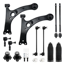 12pcs For 2003-2008 Toyota Matrix Front Lower Control Arm Tie Rod End Sway Bar