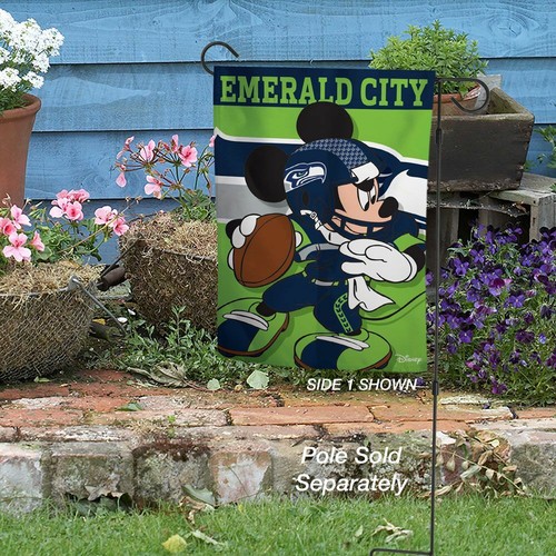 SEATTLE SEAHAWKS/MICKEY MOUSE 2/SIDED GARDEN FLAG FROM WINCRAFT - Bild 2 von 2