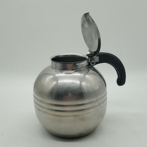 Vtg Nicro Stainless Steel Chicago IL Tea Kettle Coffee Pot Bakelite Handle - Picture 3 of 8