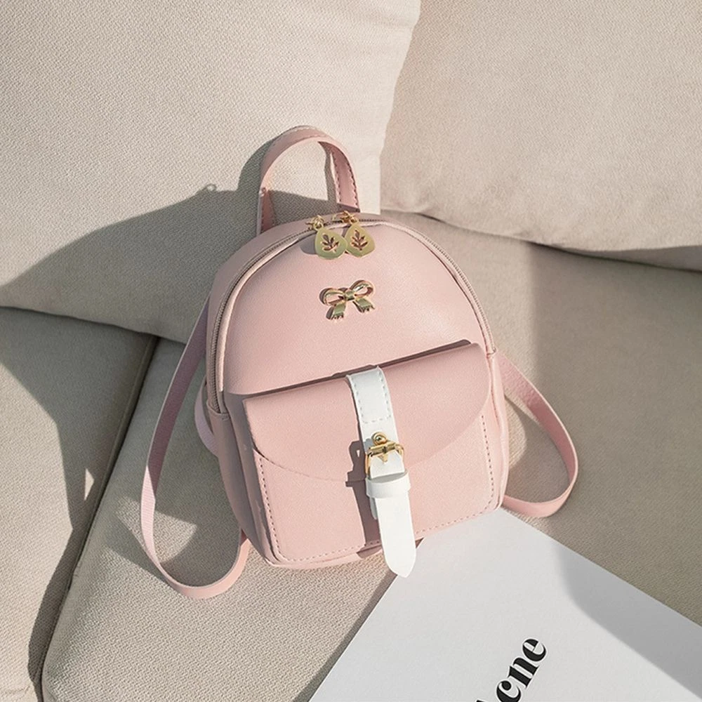 Bow knot Leaf Hollow Small School Bags Shoulder Bag Mini Backpack Bagpack