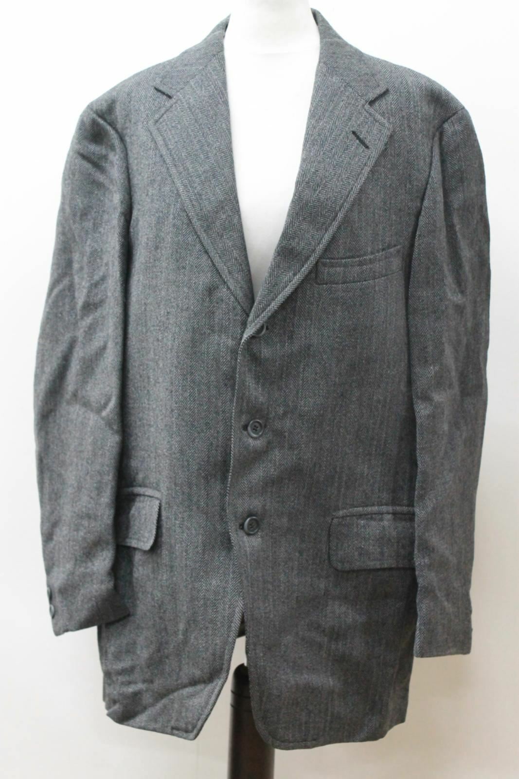J. PRESS Men's 3 Button Herringbone Centre Vent Grey Sport Coat Size Approx.M J. PRESS Men's 3 Button Herringbone Centre Vent Grey Sport Coat Size Approx.M