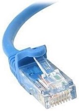 Lot of 5  3 3ft Blue Snagless 2 7ft red Cable network...