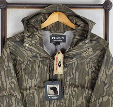 FILSON x MOSSY OAK NEW $395 Sz Medium Jacket Oilskin Shelter Cloth Wading Waxed