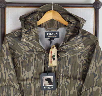 FILSON x MOSSY OAK NEW $395 Sz Medium Jacket Oilskin Shelter Cloth