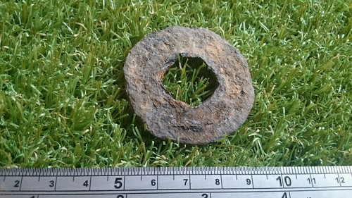 Iron age partifact f/m roundhouse site n/r York before & after clearing crud off