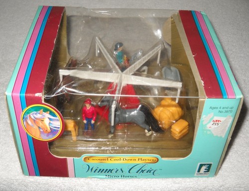 #9743 NIB Vintage Creata Winner's Choice Micro Horses Carousel Cool Down Playset #9743 NIB Vintage Creata Winner's Choice Micro Horses Carousel Cool Down Playset