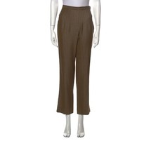 Vintage Jean Paul Gaultier Classique Brown Pin Stripe Wool Straight Leg Pants