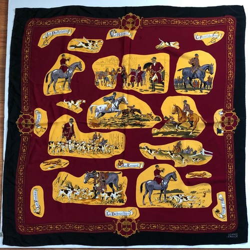 Gianni Versace Rare Vintage Equestrian Burgundy Re