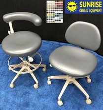 ADEC 1601 Doctor & 1622 Assistant Dental Stool Set -Color of Choice Ultraleather