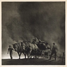 ROBERT RIGGS : Dust Storm : Archival Art Print