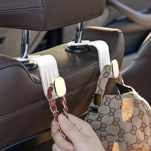 Waterproof Car Seat Back Hook Auto Interior Headrest Hanger Holder (White) - Photo 6 sur 7