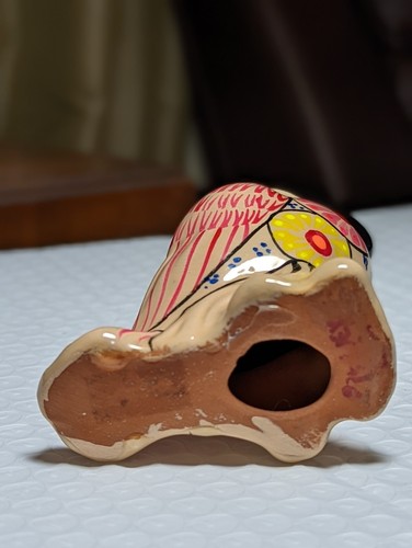 Tonala Pottery Owl Mexican Folk Art Hand Painted - Picture 5 of 8