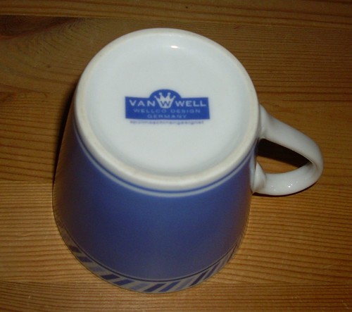van Well Wellco Design 1 Kaffeetasse, blaues Dekor - Bild 3 von 3